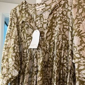 Daughters of India - Kyra Maxi Dress, Olive Medium
